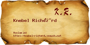 Knebel Richárd névjegykártya