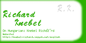 richard knebel business card